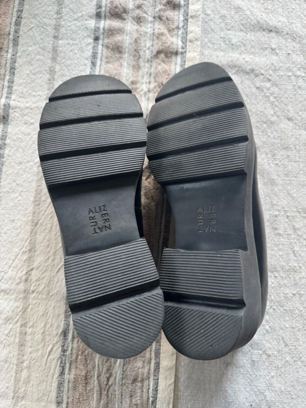 Black Leather Loafers (Great Condition)